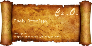 Cseh Orsolya névjegykártya